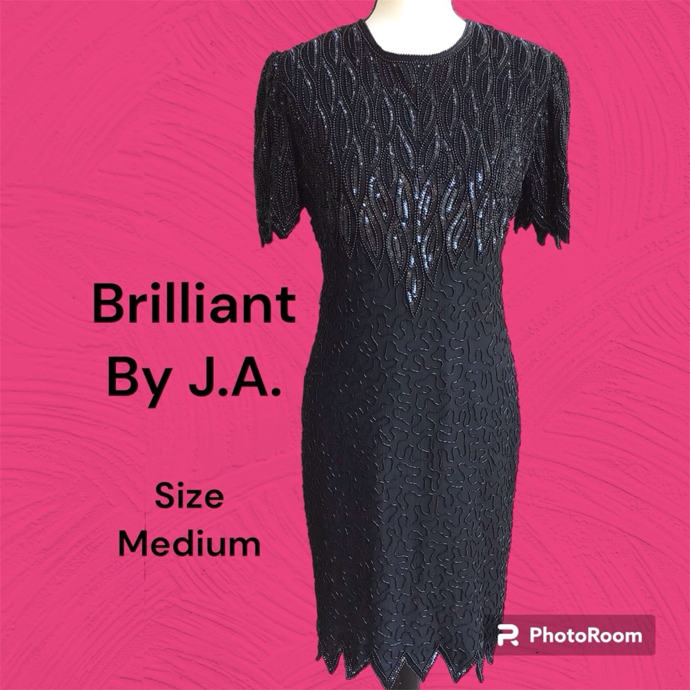 Black Beaded Formal Dress